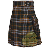 Heritage Of Ireland Tartan Acrylic Wool Heavy 16Oz Utility Kilt - Kilt Experts