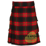 Irish Ulster Tartan Leather Straps Kilts For Men - Kilt Experts