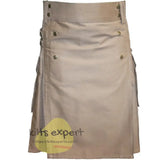 Khaki Modern Utility Kilts For Active Men Kilt Experts