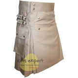 Khaki Modern Utility Kilts For Active Men Kilt Experts