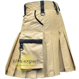 Khaki New Modern Utility Kilt Kilt Experts