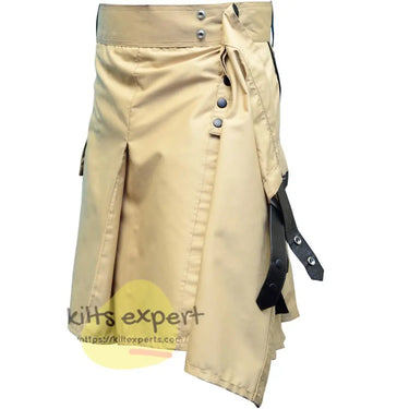 Khaki New Modern Utility Kilt Kilt Experts
