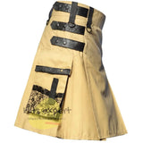 Khaki New Modern Utility Kilt Kilt Experts
