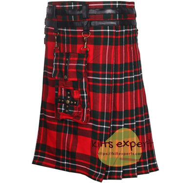 MacGregor tartan Modern Best Tartan Utility Kilt With Detachable Pockets - Kilt Experts