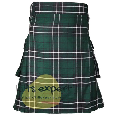 MacLean Of Duart Hunting Acrylic Wool 16oz Leather Straps Kilt For Men's Kilt Experts