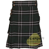 Maclean Of Duart Hunting Tartan Acrylic Wool Heavy 16Oz Utility Kilt - Kilt Experts