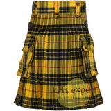 MacLeod Of Lewis Tartan Heavy 16OZ Leather Straps Utility Kilt - Kilt Experts