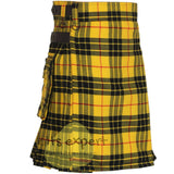 MacLeod Of Lewis Tartan Heavy 16OZ Leather Straps Utility Kilt - Kilt Experts