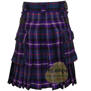Masonic(Freemason) 16Oz Tartan Leather Straps Kilt In Different Tartans - Kilt Experts