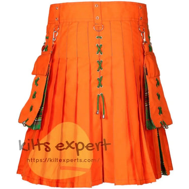 Men's Modern Orange & Tara Murphy Ancient Hybird Utility Kilt Kilt Experts