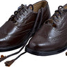 Men's Scottish Chocolate Brown Synthetic Leather Ghillie Brogues Kilt Shoes Kilt Experts