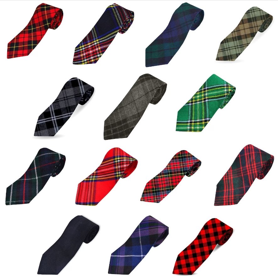 Men's Scottish Tartan Neck Tie Available In Different Tartans - Kilt Experts