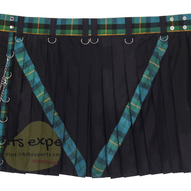 Men's V Style On Pleats Utility Kilt With Detachable Pockets - Kilt Experts