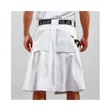 Modern White Fashion Utility Kilt Kilt Experts