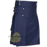 Navy Blue 4 Button Stylish Kilt Kilt Experts