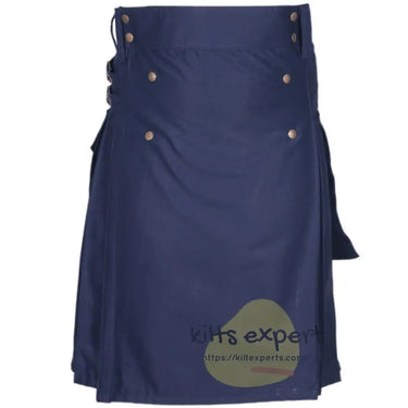 Navy Blue 4 Button Stylish Kilt Kilt Experts