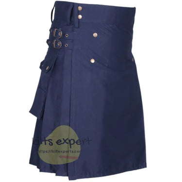 Navy Blue 4 Button Stylish Kilt Kilt Experts