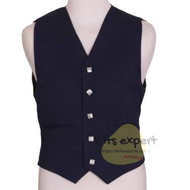 Navy Blue Argyle Jacket For Men With 5 button Vest - Kilt Experts