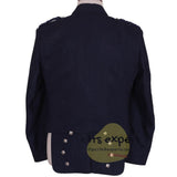 Navy Blue Charlie Jacket With 3 Button Vest - Kilt Experts