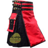 New Modern Red & Black Two Tone Utility Kilt Kilt Experts
