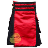 New Modern Red & Black Two Tone Utility Kilt Kilt Experts