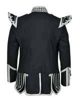 New Scottish Black Military Piper Drummer Doublet Tunic Jacket - Kilt Experts