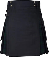New Wedding Stylish Black Watch Hybird Kilt For Men's Kilt Experts