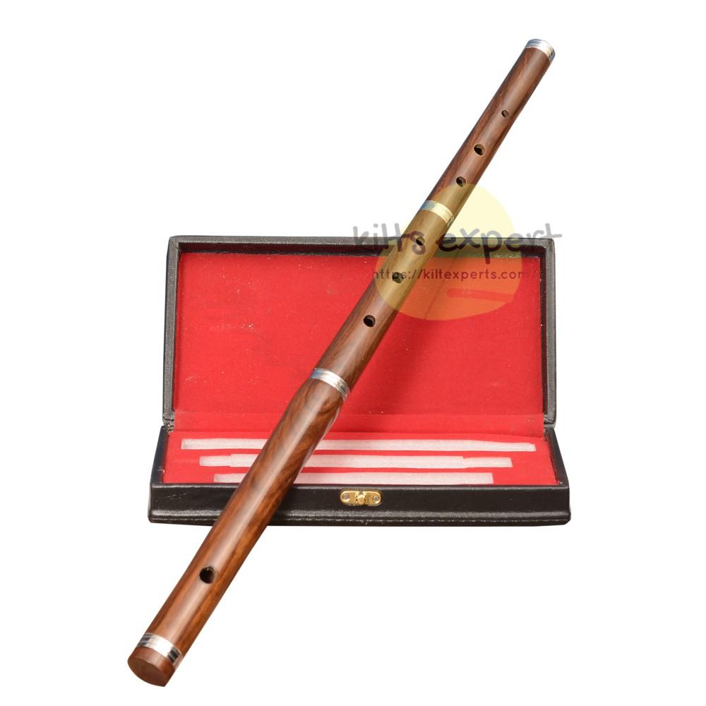 Professional 3 piece Irish Tunable Flute with Hard Case Kilt Experts