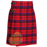 Robertson Red Tartan 8 & 5 Yards 16oz Kilt - Kilt Experts