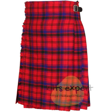 Robertson Red Tartan 8 & 5 Yards 16oz Kilt - Kilt Experts