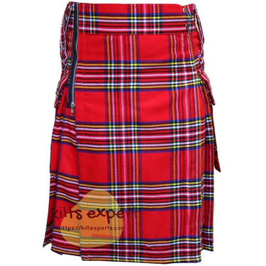 Royal Stewart heavy 16Oz Zipper Gothic Kilt Kilt Experts