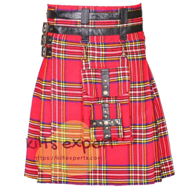 Royal Stewart Modern Best Tartan Utility Kilt With Detachable Pockets Kilt Experts