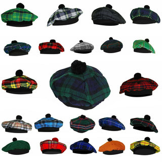 Scottish 16Oz Acrylic Wool Traditional Tam o' Shanter Flat Bonnet KILT Hat - Kilt Experts