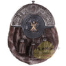 Scottish St Andrew Dress Matel Bras Badge and Welsh Dragon Style Kilt Sporrans for Men with a Leather Strap and an Antique Finish Chain - Kilt Experts