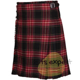 Scottish Traditional Firefighters Tartan 8 And 5 Yards Kilt - Kilt Experts