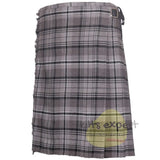 Scottish Traditional Hamilton Grey 8 Yard & 16 Oz Tartan Kilt (Available in Various Tartan) - Kilt Experts
