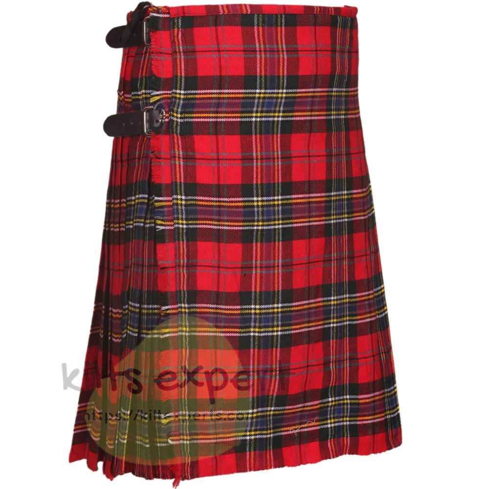 Scottish Traditional Maclean Of Duart Modern Red 8 And 5 Yards Kilt - Kilt Experts