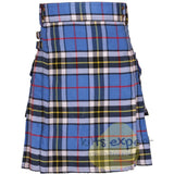 Thompson Dress Blue Tartan Acrylic Wool Heavy 16Oz Utility Kilt - Kilt Experts