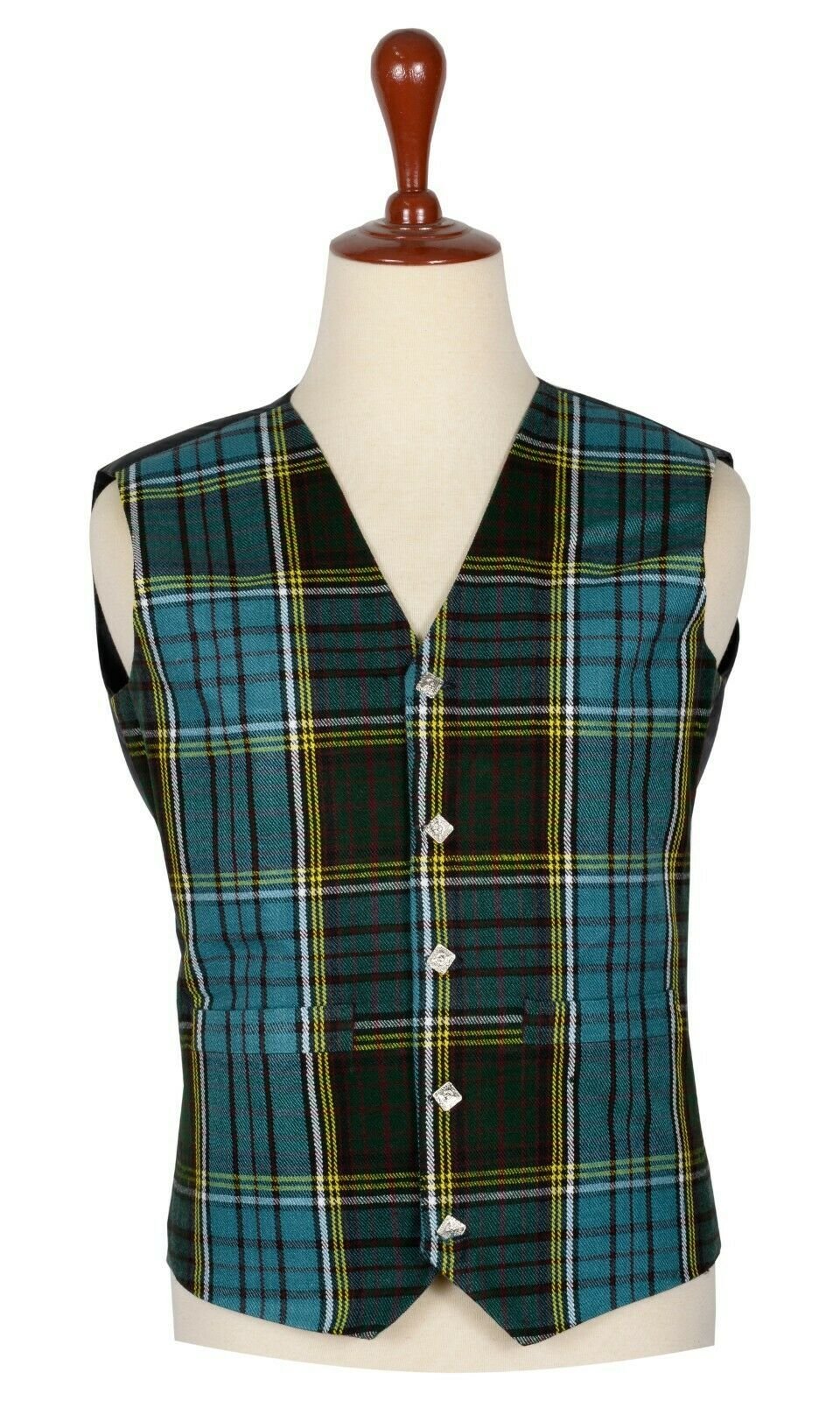 Traditional Scottish Anderson 5 Buttons Tartan Waistcoat / Plaid Vest Kilt Experts