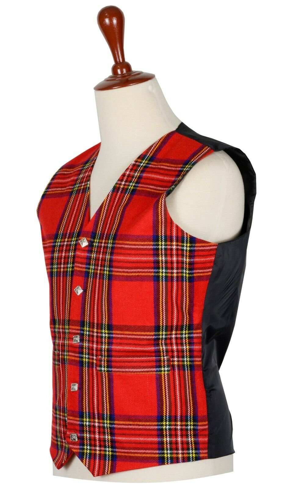Traditional Scottish Royal Stewart 5 Buttons Tartan Waistcoat / Plaid Vest Kilt Experts