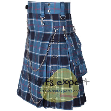 USA Navy Tartan 16OZ Stud Kilt Kilt Experts