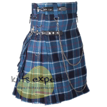 USA Navy Tartan 16OZ Stud Kilt Kilt Experts