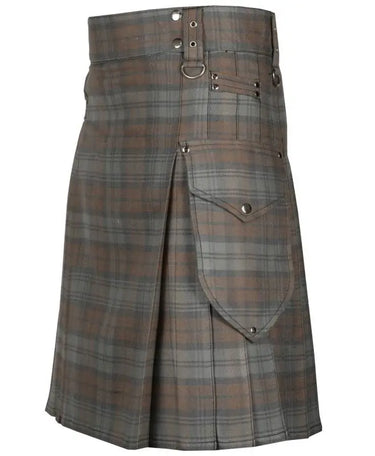 Watch Weathered Tartan 16OZ Cargo Utility Kilt Kilt Experts