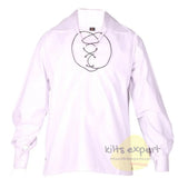 White Jacobite Gillie Kilt Shirt For Men Kilt Experts