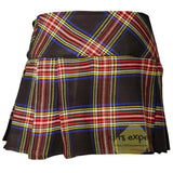 Women's Black Stewart Tartan Kilts Kilt Experts