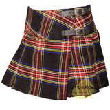 Women's Black Stewart Tartan Kilts Kilt Experts