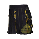 Women's Hybird Black & Macleod Of Lewis Tartan Stylish Kilt With Pocket In Different Colors - Kilt Experts